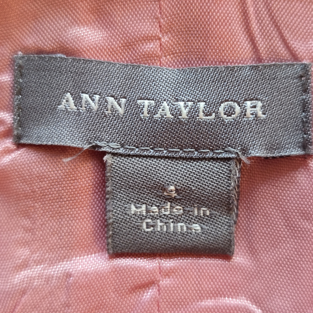 Ann Taylor Pretty Pink V- Neck Linen Dress Adorable Pleats Vacation Cruise Date - Picture 3 of 9